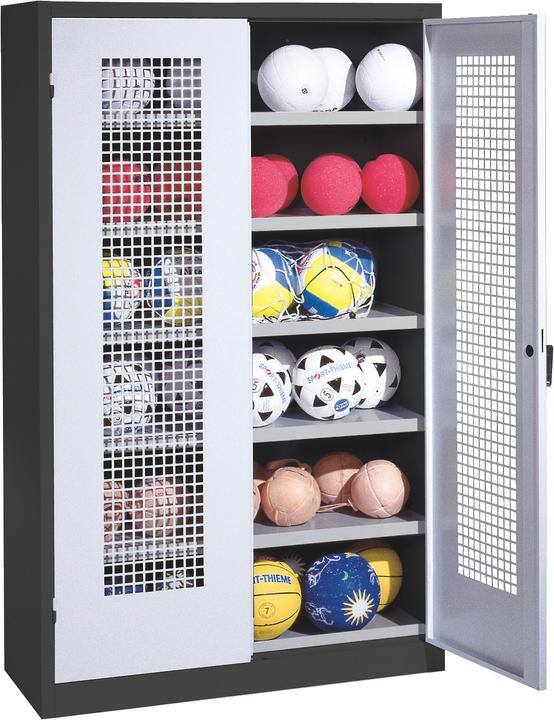 Produktbild C+P Ballschrank (HxBxT: 195x120x50 cm, mit Lochblech-Flügeltüren, Typ 3)