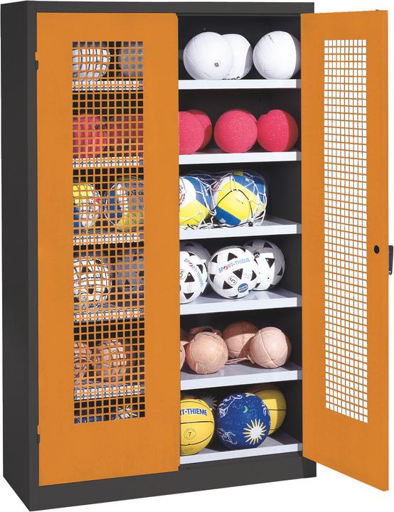 Produktbild C+P Ballschrank (HxBxT: 195x120x50 cm, mit Lochblech-Flügeltüren, Typ 3)