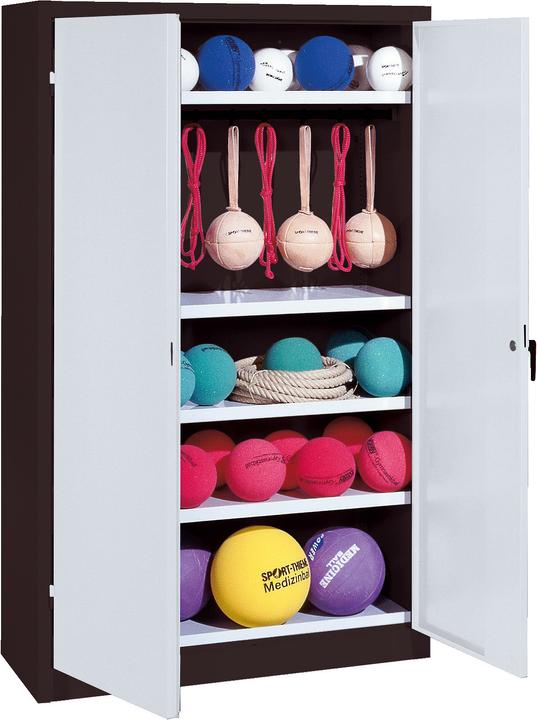 Produktbild C+P Sportgeräteschrank (HxBxT: 195x120x50 cm, mit Vollblech-Flügeltüren, Typ 2)