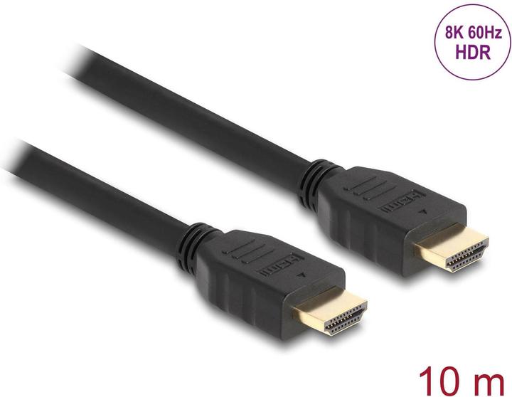 Delock High Speed HDMI Kabel 48 Gbps 8K 60 Hz schwarz 10 m (10 m, HDMI)
