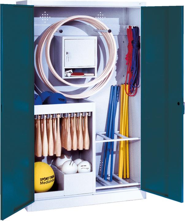 Actual product image C+P Sports equipment cabinet (HxWxD 195x120x50 cm, with solid sheet metal hinged doors, type 1)