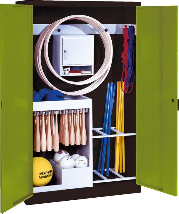 C+P Sportgeräteschrank (HxBxT 195x120x50 cm, mit Vollblech-Flügeltüren, Typ 1)