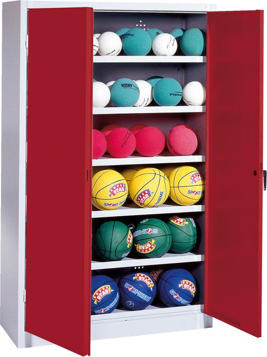 Actual product image C+P Ball cabinet (HxWxD: 195x150x50 cm, with full sheet metal hinged doors, type 3)
