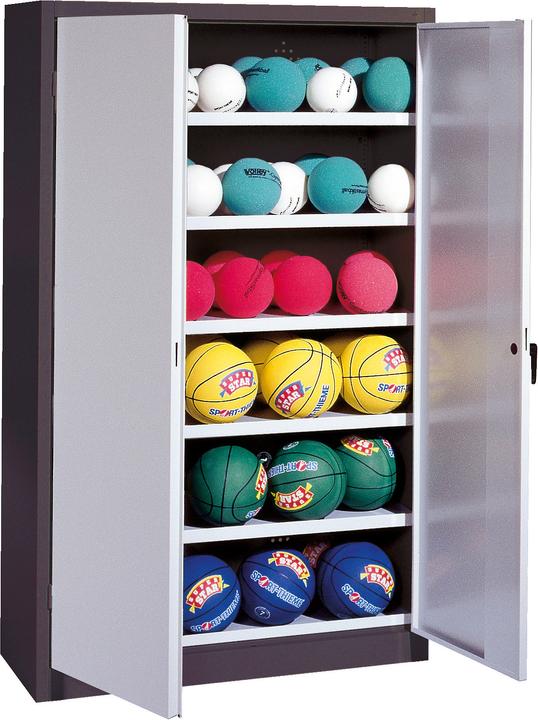 Actual product image C+P Ball cabinet (HxWxD: 195x120x50 cm, with solid sheet metal hinged doors, type 3)