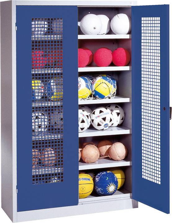 Produktbild C+P Ballschrank (HxBxT: 195x120x50 cm, mit Lochblech-Flügeltüren, Typ 3)