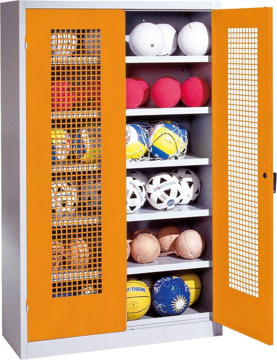 Immagine prodotto C+P Armadio a sfera (HxLxP: 195x120x50 cm, con porte a battente in lamiera forata, tipo 3)