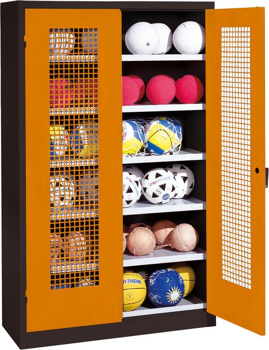 Produktbild C+P Ballschrank (HxBxT: 195x120x50 cm, mit Lochblech-Flügeltüren, Typ 3)