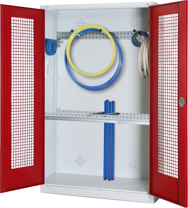 Immagine prodotto C+P Armadio modulare per attrezzature sportive con attrezzatura di base (HxLxP: 195x120x50 cm, con ante