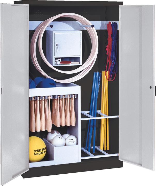 C+P Sportgeräteschrank (HxBxT 195x120x50 cm, mit Vollblech-Flügeltüren, Typ 1)
