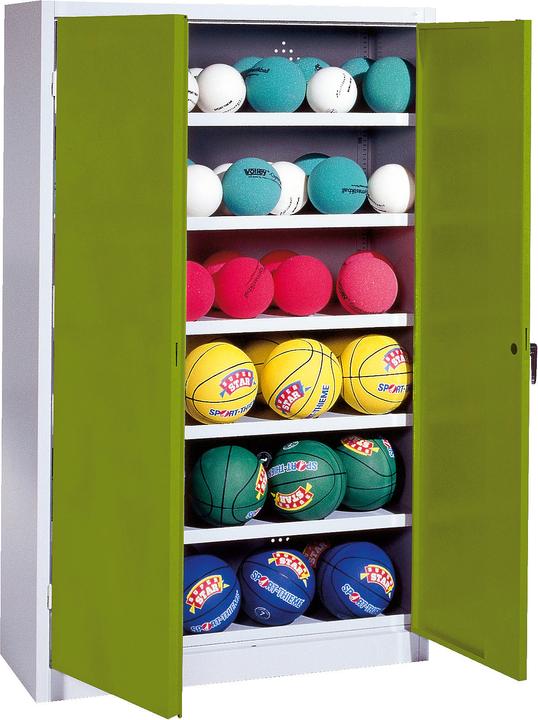 Actual product image C+P Ball cabinet (HxWxD: 195x120x50 cm, with full sheet metal hinged doors, type 3)