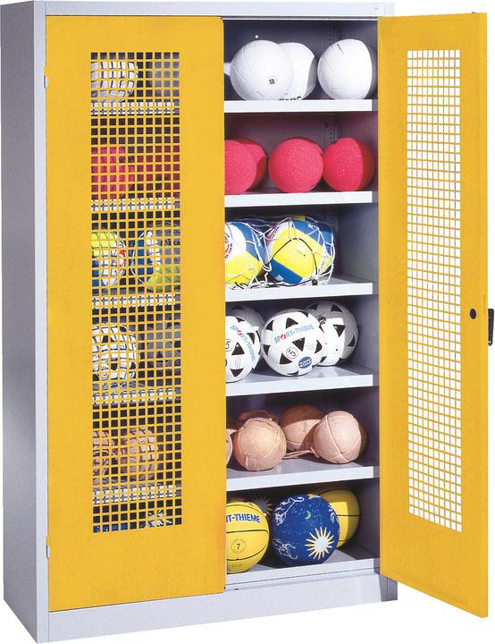 Immagine prodotto C+P Armadio a sfera (HxLxP: 195x120x50 cm, con porte a battente in lamiera forata, tipo 3)