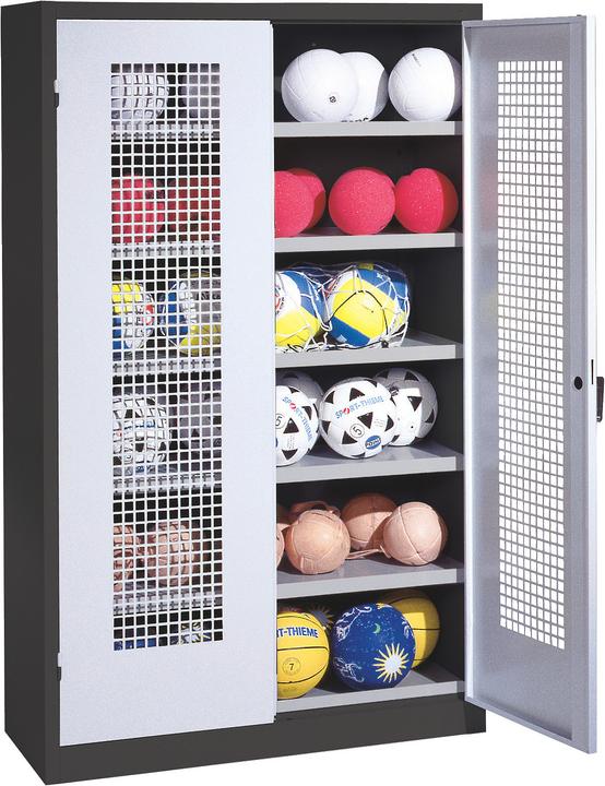 Immagine prodotto C+P Armadio a sfera (HxLxP: 195x120x50 cm, con porte a battente in lamiera forata, tipo 3)