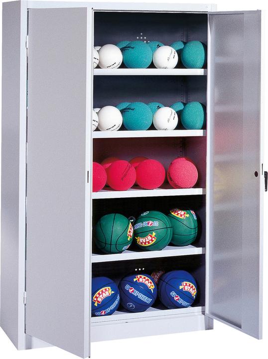 C+P Ballschrank (HxBxT: 195x150x50 cm, mit Vollblech-Flügeltüren, Typ 3)