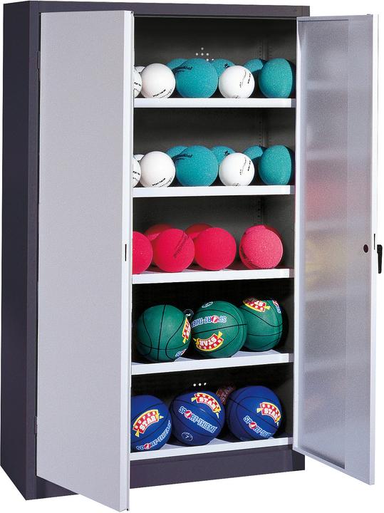 Actual product image C+P Ball cabinet (HxWxD: 195x150x50 cm, with full sheet metal hinged doors, type 3)
