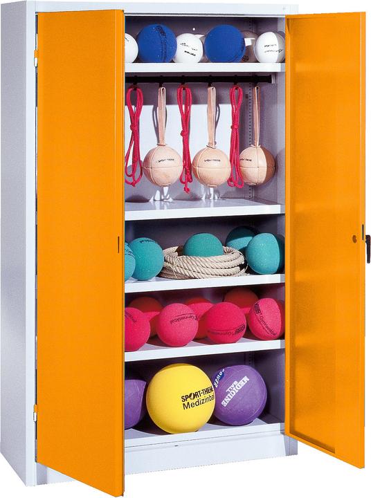 Produktbild C+P Sportgeräteschrank (HxBxT: 195x120x50 cm, mit Vollblech-Flügeltüren, Typ 2)