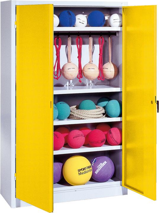 Produktbild C+P Sportgeräteschrank (HxBxT: 195x120x50 cm, mit Vollblech-Flügeltüren, Typ 2)