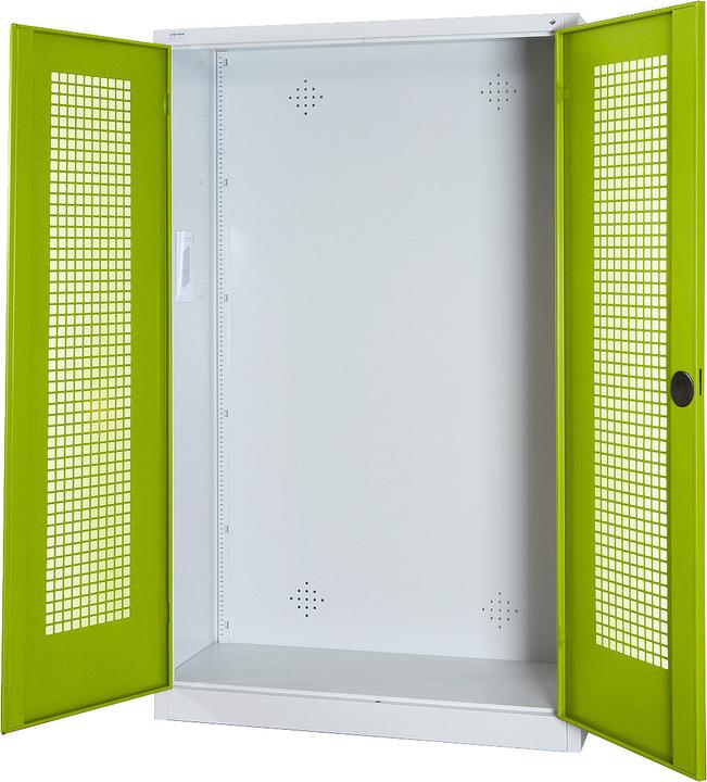 Produktbild C+P Modul-Sportgeräteschrank (HxBxT: 195x120x50 cm, mit Lochblech-Flügeltüren)