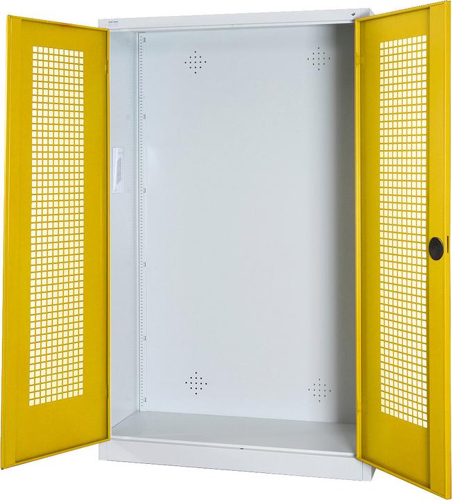 C+P Modul-Sportgeräteschrank (HxBxT: 195x120x50 cm, mit Lochblech-Flügeltüren)