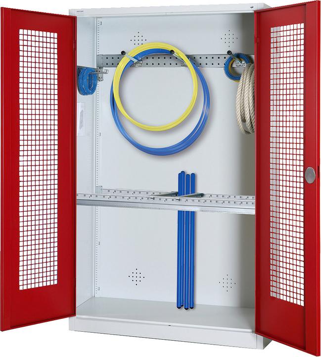 Immagine prodotto C+P Armadio modulare per attrezzature sportive con attrezzatura di base (HxLxP: 195x120x50 cm, con ante