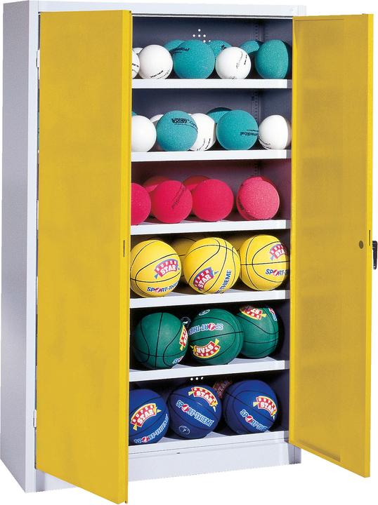 Actual product image C+P Ball cabinet (HxWxD: 195x93x40 cm, with solid sheet metal hinged doors, type 3)