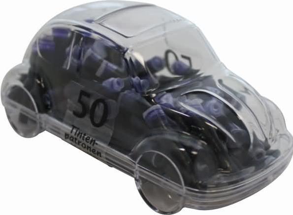 Actual product image Metzger&Mendle M&M Hobby-Car ink cartridges for fountain pen royal blue 50 pcs. (Inkwell, Blue)