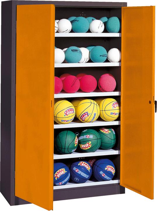 Produktbild C+P Ballschrank (HxBxT: 195x93x40 cm, mit Vollblech-Flügeltüren, Typ 3)