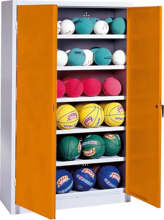 Actual product image C+P Ball cabinet (HxWxD: 195x93x50 cm, with solid sheet metal hinged doors, type 3)