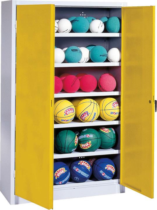 Actual product image C+P Ball cabinet (HxWxD: 195x120x40 cm, with solid sheet metal hinged doors, type 3)