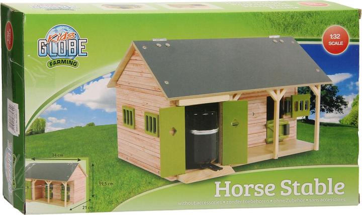 Actual product image Kids Globe Farming Horse stable with 2 boxes and storage space 1:32