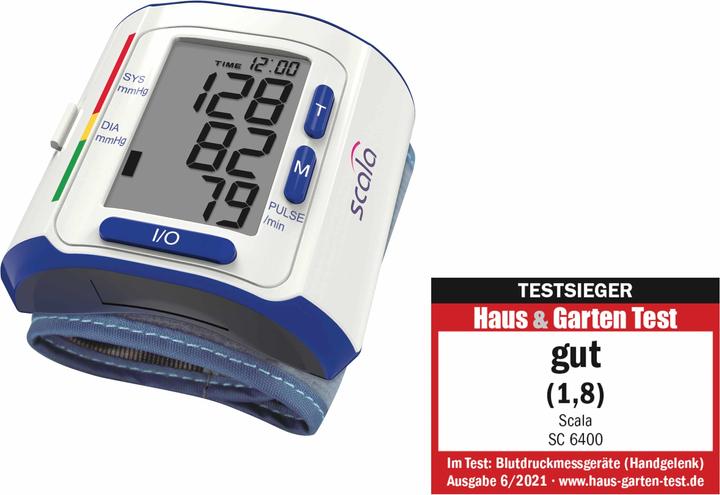 Immagine prodotto Scala Misuratore di pressione da polso SC 6400 (Misuratore di pressione sanguigna da polso)