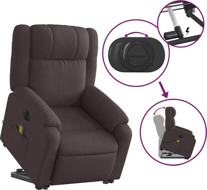 Produktbild VidaXL Elektrischer Massagesessel mit Aufstehhilfe Stoff