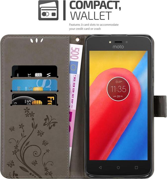 Productafbeelding Cadorabo Bloemen Boekomslag (Motorola Moto C)