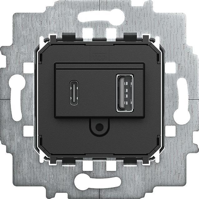 Produktbild Busch-Jaeger Netzteil-Einsatz USB A+C 6475 U