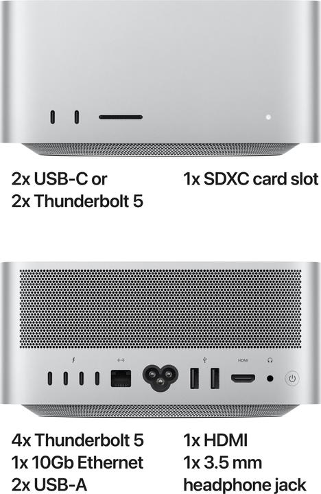 Image du produit Apple Mac Studio - 2025 (M4 Max, 36 Go, 2000 Go, Apple M4 Max 32 cœurs)
