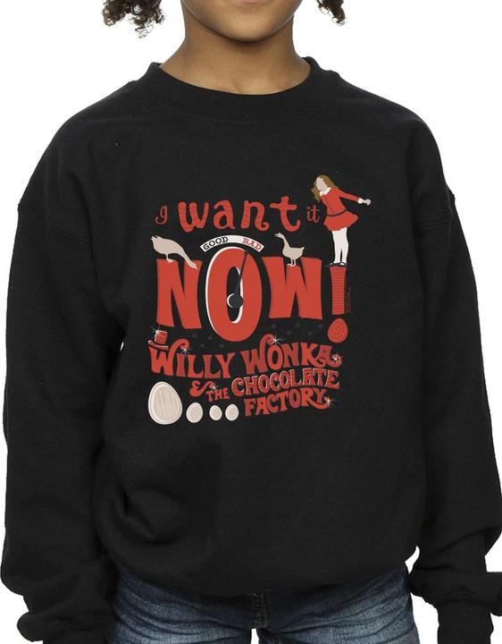 Produktbild Willy Wonka & the Chocolate Factory Verruca Salt I Want It Now Sweatshirt Mädchen (140, 146)