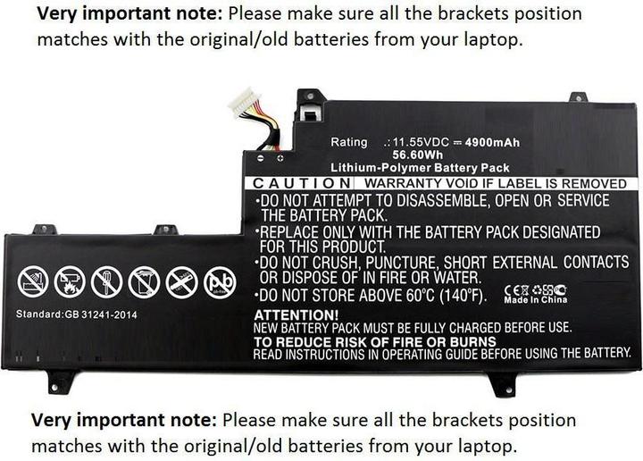 Actual product image CoreParts MBXHP-BA0141 (1 Cells, 4900 mAh)