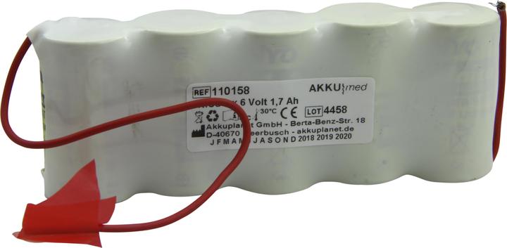 Image du produit XCell Insert de batterie NC adapté au défibrillateur Mela Melacard Pulsback (veuillez noter la remarque) (1 pcs, 1700 mAh)