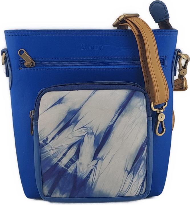 Sunsa Handtasche Umhängetasche Schultertasche Leder Upcycling No.58