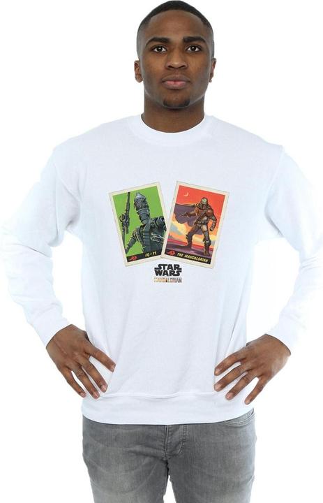 Actual product image Star Wars Mens The Mandalorian Trading Cards Sweatshirt (XXL)