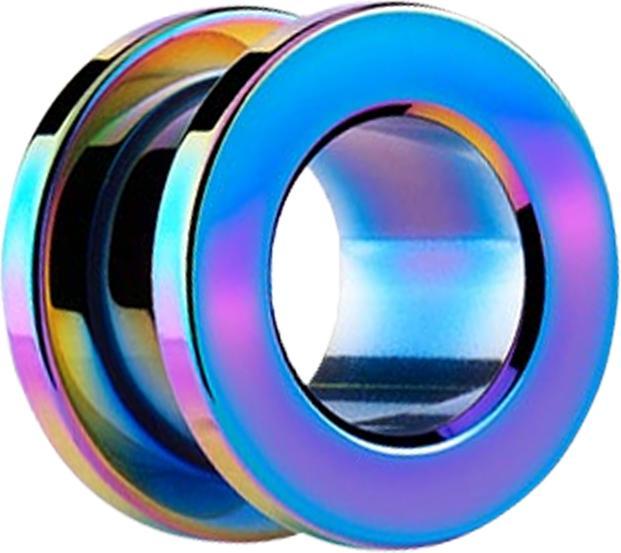 Star Piercing Flesh Tunnel farbig (ohne Messing, Chirurgenstahl 316L)