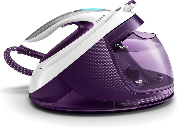 Immagine prodotto Philips GC9660/30 stazione stirante a vapore con piastra T-ionicGlide Viola, Bianco (2700 W, 520 g/min)