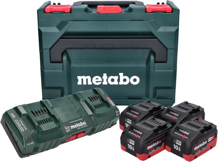 Actual product image Metabo Basic set 4x Li-Power battery pack 18 V 10.0 Ah CAS Li-Ion battery ( 685143590 ) + DUO dual charger (18 V)