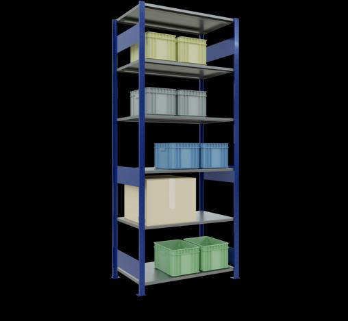 Actual product image Schulte Lagertechnik MULTIplus150 basic racking system with length ledgers