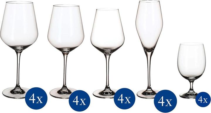 Villeroy & Boch Wine and champagne glasses La Divina (20 Glasses, White wine glasses)