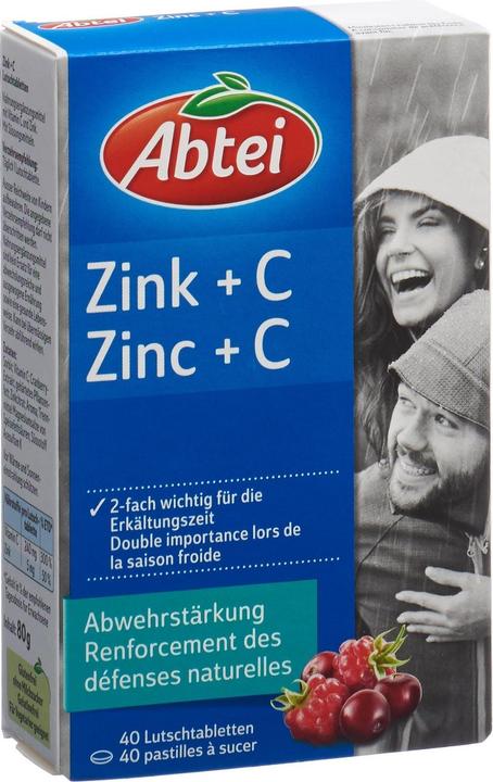 Interdelta Zink + C Lutschtabl (40 Stück, Tabletten, 113 g)
