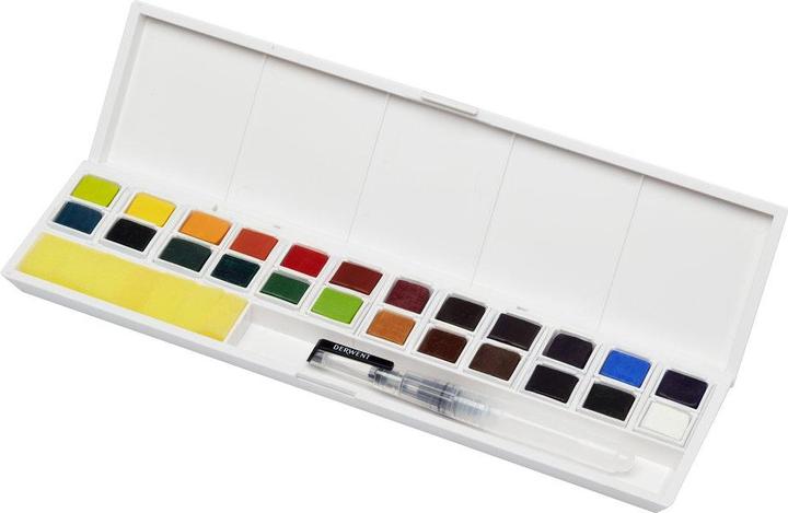 Actual product image Derwent Inktense Paint 24 Pan Palette (603054) (White)
