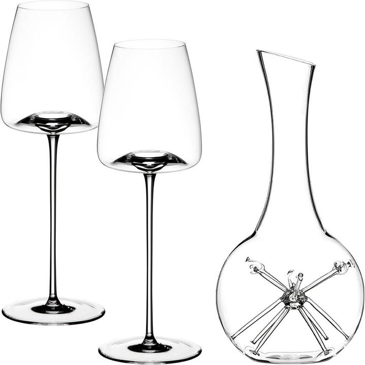 Actual product image Zieher White wine glasses + wine decanter Vision Fresh + STAR mini (34 cl, 3 Glasses, White wine glasses)