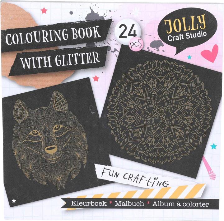 Actual product image Jolly Craft Studio Coloring book with glitter