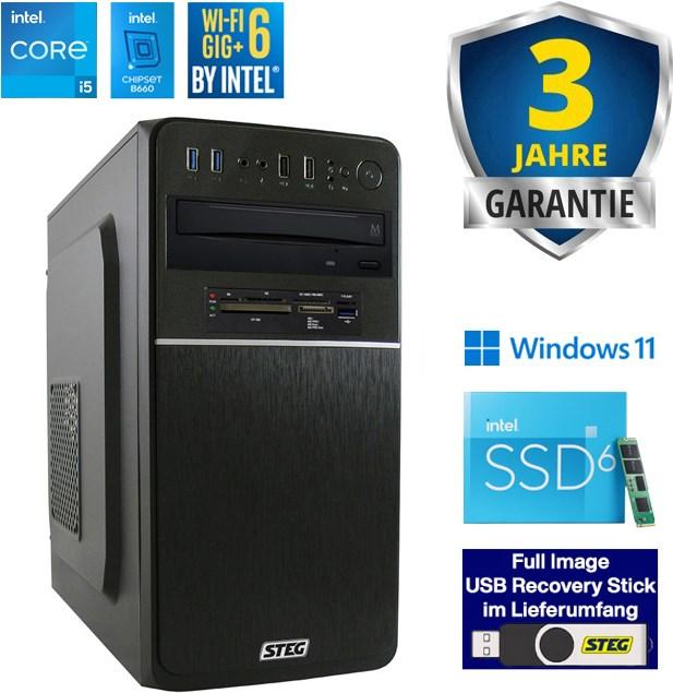 Produktbild STEG PC Home Station 50 VI (CH, i5, 16GB, 1TB SSD, 2TB HDD, Intel UHD, W11H) (Intel Core i5-12400)