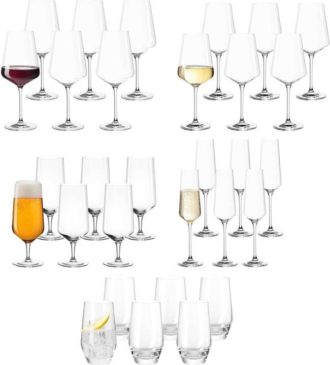 Produktbild Leonardo Gläserset Bier, Sekt, Wein PUCCINI (30 Gläser, Weissweingläser, Sektgläser, Rotweingläser)